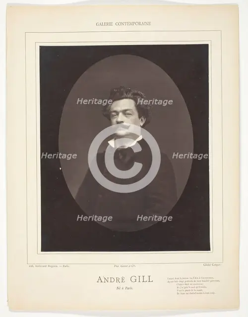 André Gill (French caricaturist, 1840-1885), c. 1876. Creator: Etienne Carjat.