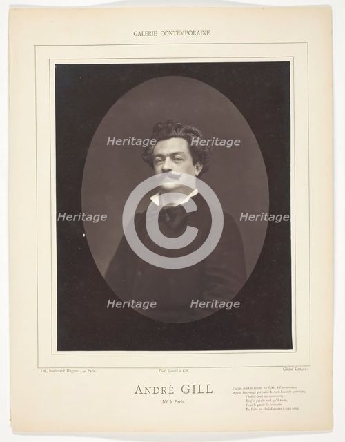 André Gill (French caricaturist, 1840-1885), c. 1876. Creator: Etienne Carjat.
