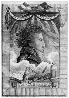 Andre Jacques Garnerin, French aeronaut and the first parachutist, c1800 (1910)