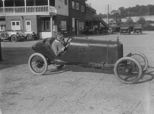 Andre Lombard in his Salmson at the JCC 200 Mile Race, Brooklands, Surrey, 1921. Artist: Bill Brunell