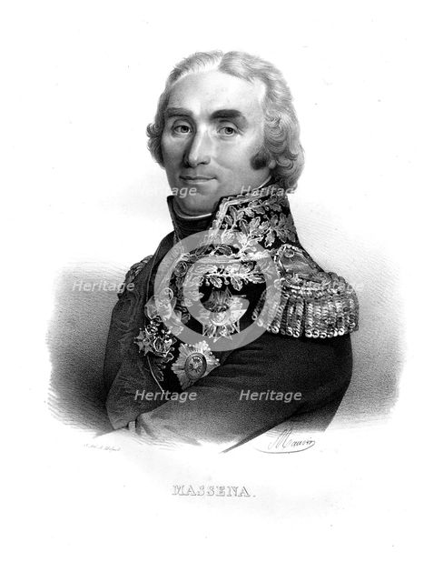 Andre Massena, (c1820). Artist: Maurin.