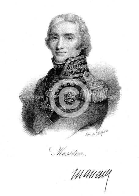 Andre Massena, French soldier, c1820. Artist: Delpech