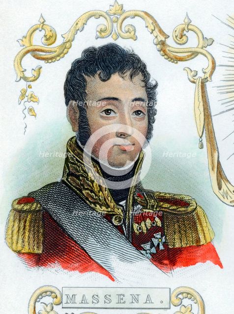 Andre Massena, French soldier, c1830. Artist: Unknown