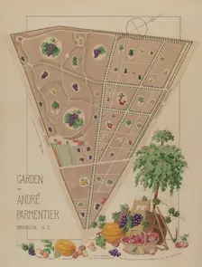 Andre Parmentier Garden, c. 1936. Creator: Helen Miller