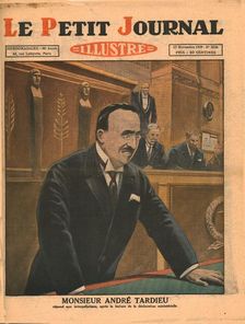 André Tardieu replies to questions, 1929. Creator: Unknown