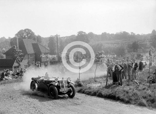 Andre V6, Bugatti Owners Club Hill Climb, Chalfont St Peter, Buckinghamshire, 1935. Artist: Bill Brunell.