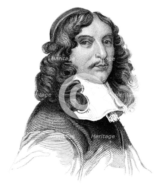 Andrew Marvell, 17th century English metaphysical poet, (c1850). Artist: Unknown
