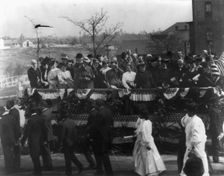 Andrew Carnegie at the 25th anniversary of the Tuskegee Institute, 1906. Creator: Frances Benjamin Johnston