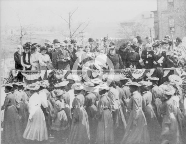 Andrew Carnegie at the 25th anniversary of the Tuskegee Institute, c1906 April 24. Creator: Frances Benjamin Johnston.