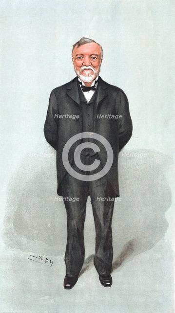 Andrew Carnegie, Scottish-born American philanthropist and industrialist, 1903. Artist: Spy