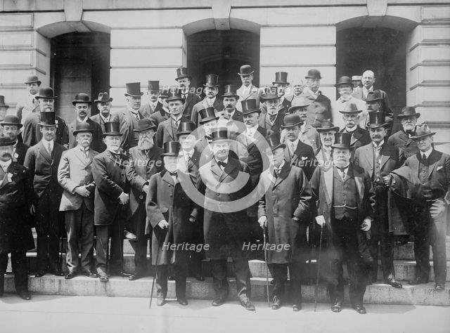 Andrew Carnegie, William Jennings Bryan and others, 1913. Creator: Bain News Service.