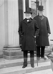 Andrew Carnegie with Theodore Gilman, 1914. Creator: Harris & Ewing