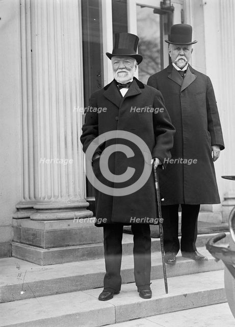 Andrew Carnegie with Theodore Gilman, 1914. Creator: Harris & Ewing.