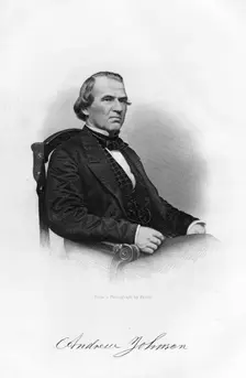 Andrew Johnson, 16th President of the United States, 1862-1867.Artist: Brady