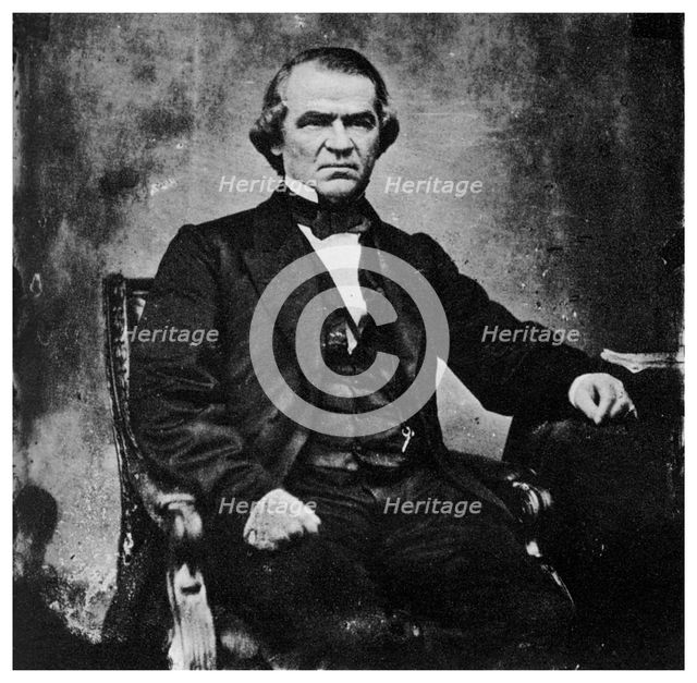 Andrew Johnson, 17th President of the United States, 1860s (1955). Artist: Unknown