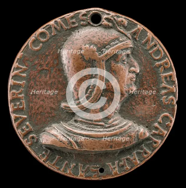 Andrea Caraffa, died 1526, Count of Santa Severina and Viceroy of Naples [obverse], early 16th centu Creator: Unknown.