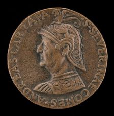 Andrea Caraffa, died 1526, Count of Santa Severina and Viceroy of Naples [obverse], c. 1524. Creator: Girolamo Santacroce