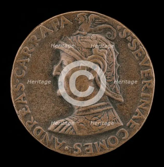 Andrea Caraffa, died 1526, Count of Santa Severina and Viceroy of Naples [obverse], c. 1524. Creator: Girolamo Santacroce.
