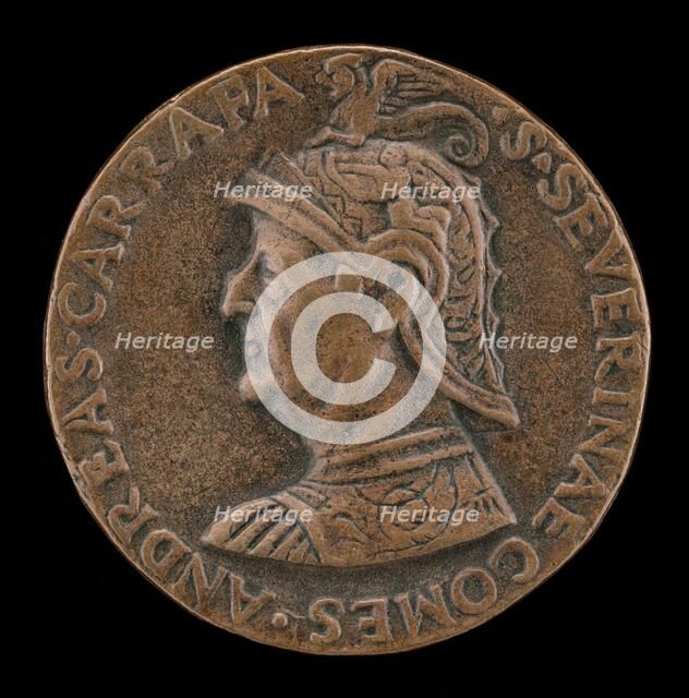 Andrea Caraffa, died 1526, Count of Santa Severina and Viceroy of Naples [obverse], c. 1524. Creator: Girolamo Santacroce.