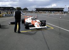 Andrea de Cesaris in a McLaren-Cosworth MP4, British Grand Prix, Silverstone, 1981