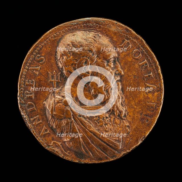 Andrea Doria, 1466-1560, Genoese Admiral [obverse], 1541. Creator: Leone Leoni.