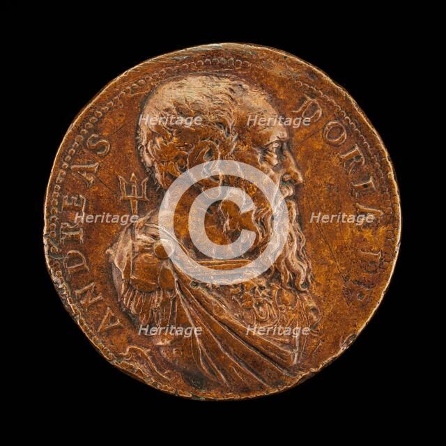 Andrea Doria, 1466-1560, Genoese Admiral [obverse], 1541. Creator: Leone Leoni.