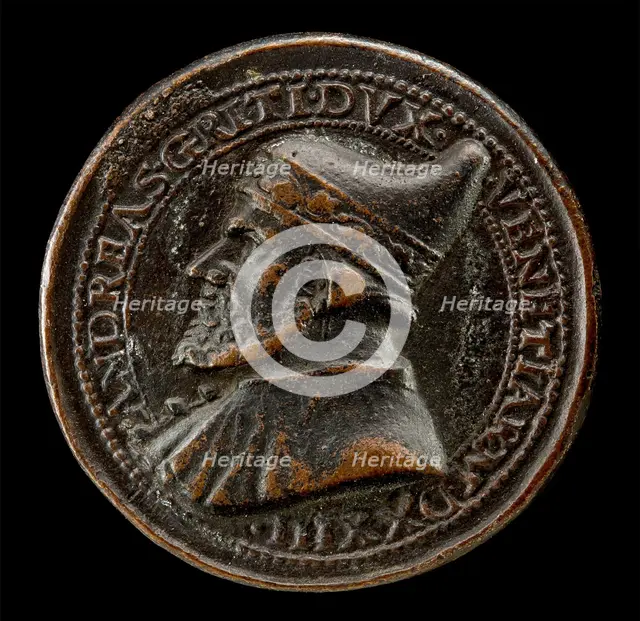 Andrea Gritti, 1455-1538, Doge of Venice 1523 [obverse], 1534. Creator: Andrea Spinelli.