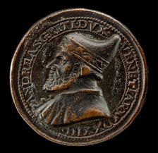 Andrea Gritti, 1455-1538, Doge of Venice 1523 [obverse], 1534. Creator: Andrea Spinelli