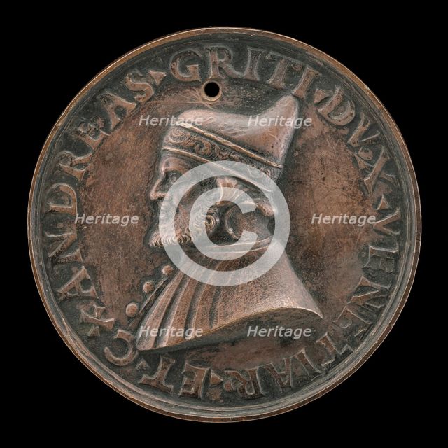 Andrea Gritti, 1455-1538, Doge of Venice 1523 [obverse], probably 1538. Creator: Vittore Gambello.