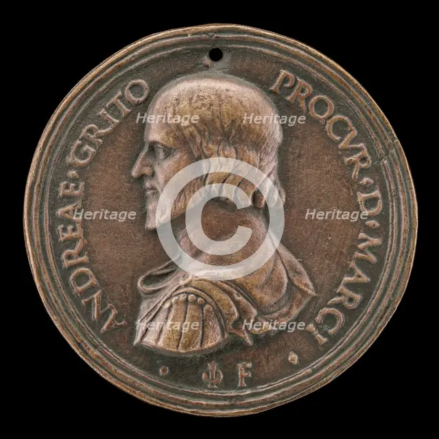 Andrea Gritti, Procurator of St. Mark's, later Doge of Venice [obverse], 1512/1516. Creator: Giovanni Falier.