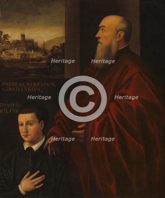 Andrea Renier and His Son Daniele, c. 1560/1566. Creator: Unknown.