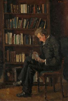 Andreas Reading, between 1882 and 1883. Creator: Edvard Munch
