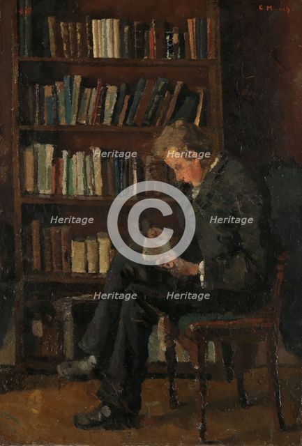 Andreas Reading, between 1882 and 1883. Creator: Edvard Munch.