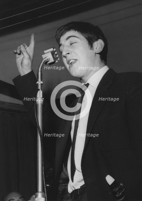 Andy Cooper singing with Riverside Jazz Band, Cambridge, 1962. Creator: Brian Foskett.