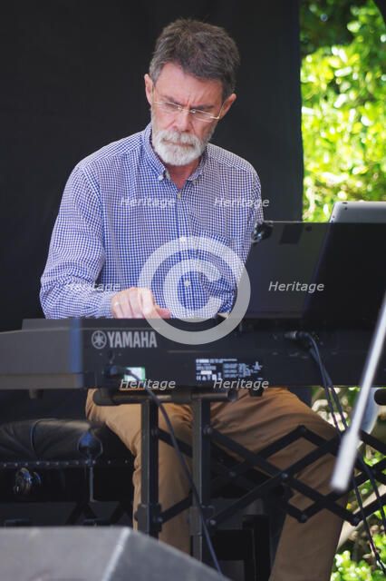 Andy Cleyndert, Alan Barnes Trio, Battle Jazz Weekend, Battle, East Sussex, 24 July 2022. Creator: Brian O'Connor.