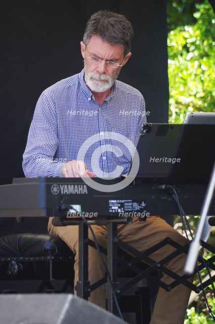 Andy Cleyndert, Alan Barnes Trio, Battle Jazz Weekend, Battle, East Sussex, 24 July 2022. Creator: Brian O'Connor.