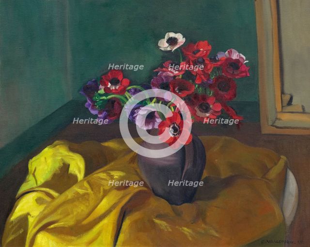 Anemones, 1915. Creator: Vallotton, Felix Edouard (1865-1925).