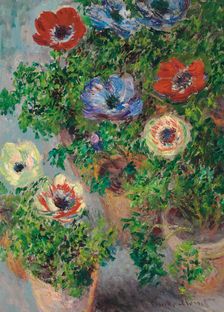 Anémones en pot, 1885. Creator: Monet, Claude (1840-1926)