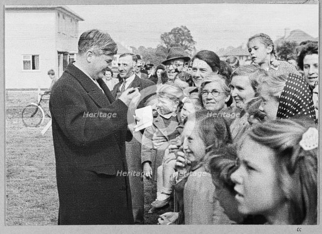 Aneurin Bevan, Minister for Health, Patchway, South Gloucestershire, 07/09/1946. Creator: John Laing plc.