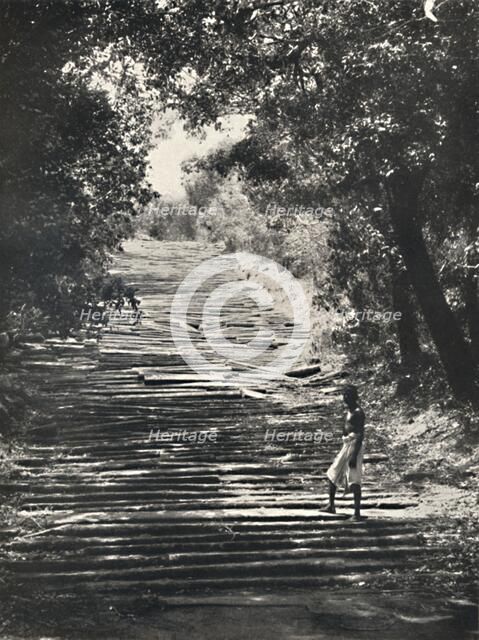 'Anfang der Steintreppen von Mihintale', 1926. Artist: Unknown.