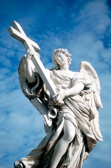 Angel carrying a cross, from the Ponte St Angelo, Rome, Italy, 1669. Artist: Gian Lorenzo Bernini