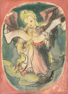 Angel (Christmas illustration) , 1940/1944. Creator: Ján Novák