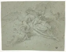 Angel and Two Putti, n.d. Creator: Moncayo Pignatelly