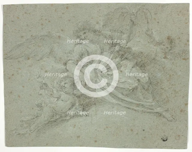 Angel and Two Putti, n.d. Creator: Moncayo Pignatelly.