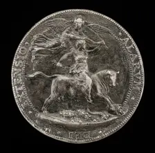 Angel Adorning a Female Figure Riding on a Bull [reverse]. Creator: Antonio Vicentino