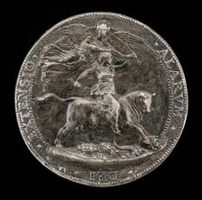 Angel Adorning a Female Figure Riding on a Bull [reverse]. Creator: Antonio Vicentino