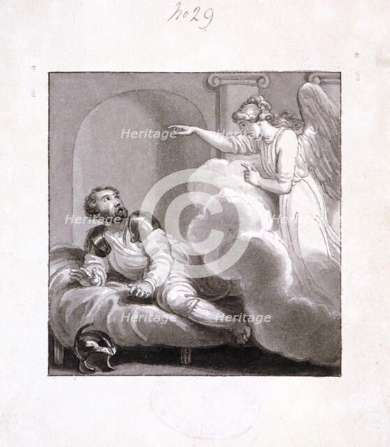 'Angel appearing to Cornelius', c1810-c1844. Artist: Henry Corbould 