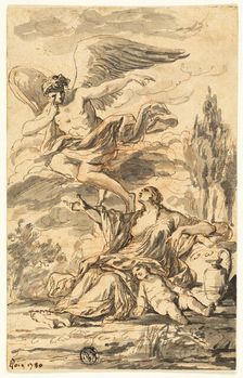 Angel Appearing to Hagar and Ishmael, 1780. Creator: Etienne Pierre Adrien Gois