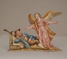 Angel Appearing to Sleeping Shepherd, 18th century. Creator: Unknown