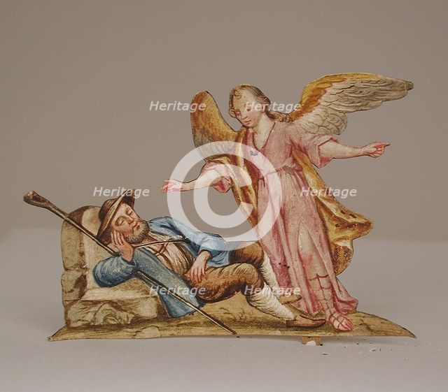 Angel Appearing to Sleeping Shepherd, 18th century. Creator: Unknown.